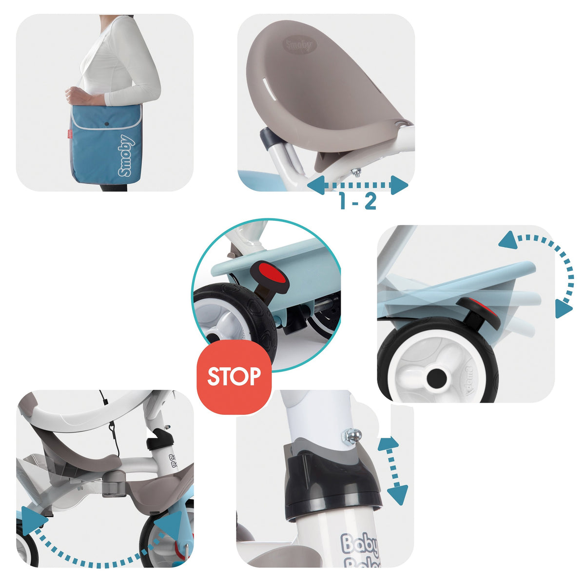 Baby Balade Plus Tricycle - Blue