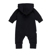 Cotton-Lined Merino Wool Baby Overall – Black