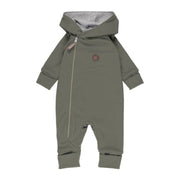Cotton-Lined Merino Wool Baby Overall – Khaki