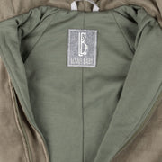 Khaki Green Velvet Baby Overall with Merino Wool Lining