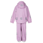 Kids’ Rain Jacket and Dungaree Set – Lilac and Pink