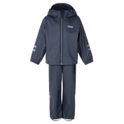 Kids’ Rain Jacket and Dungaree Set – Navy Blue