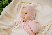 HAPPINESS Gift Set For Baby - Blanket, Romper and Bonnet