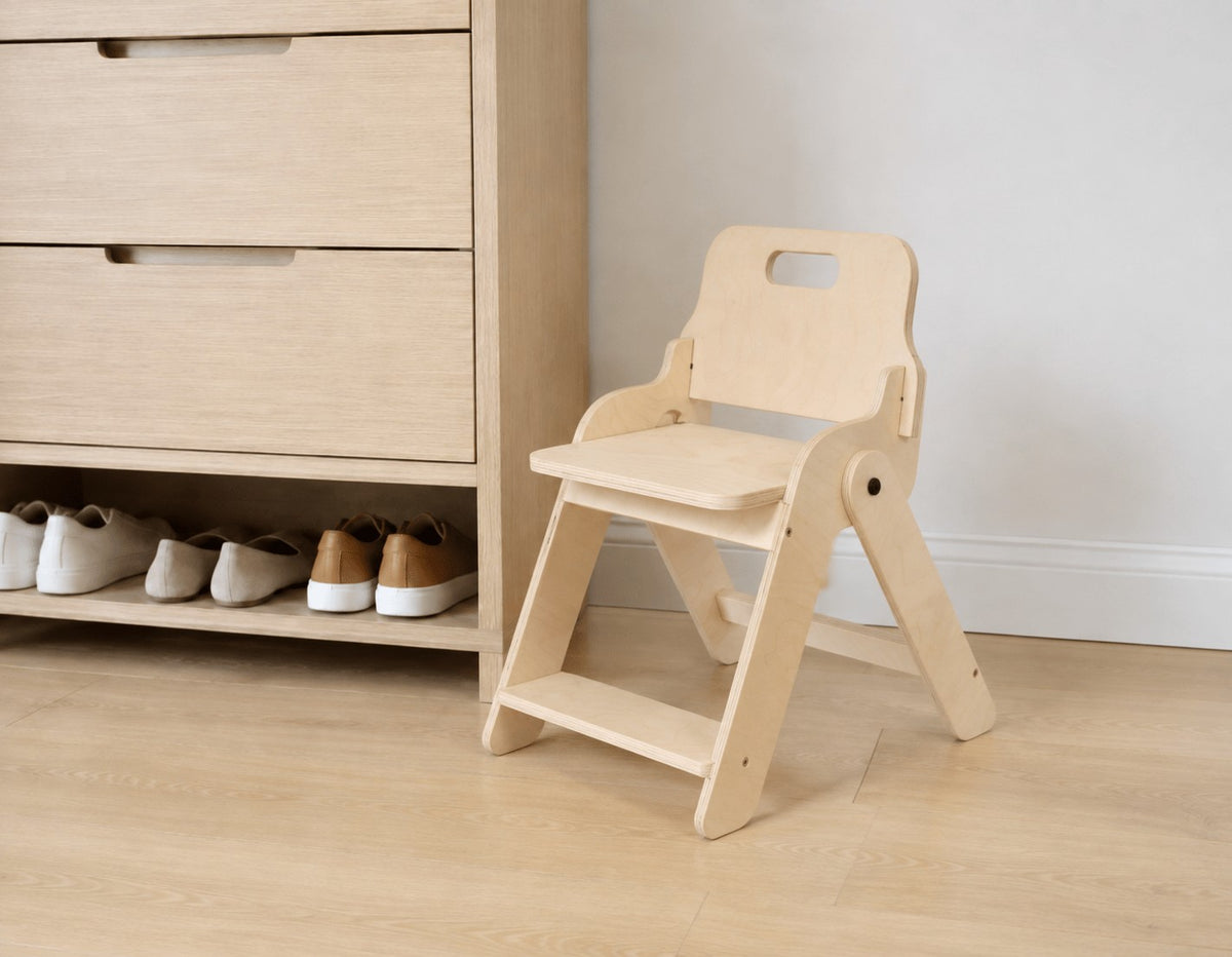 leg&go hopfällbar barnstol i björkplywood