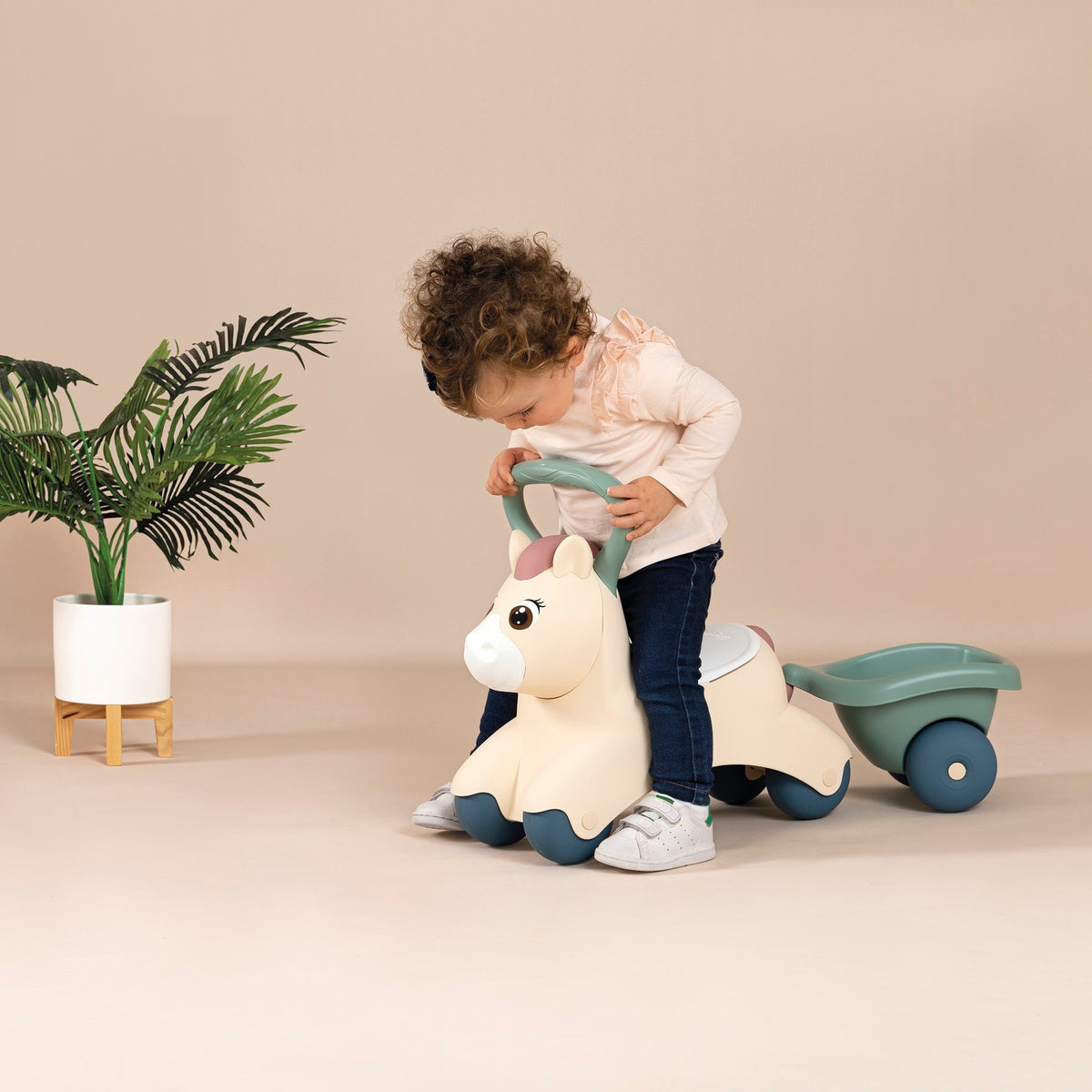 Little First Ride-On Pony with Trailer