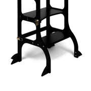 STEP'n'SIT® Convertible 2-in-1 Helper Tower/Table With Support Legs - Black