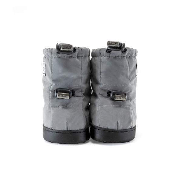 Toddler Puffer Booties - Reflective Silver